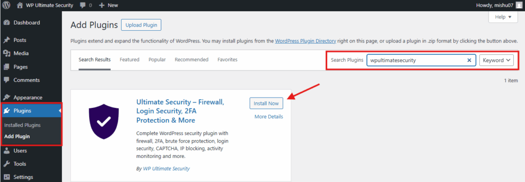 install ultimate security install ultimate security