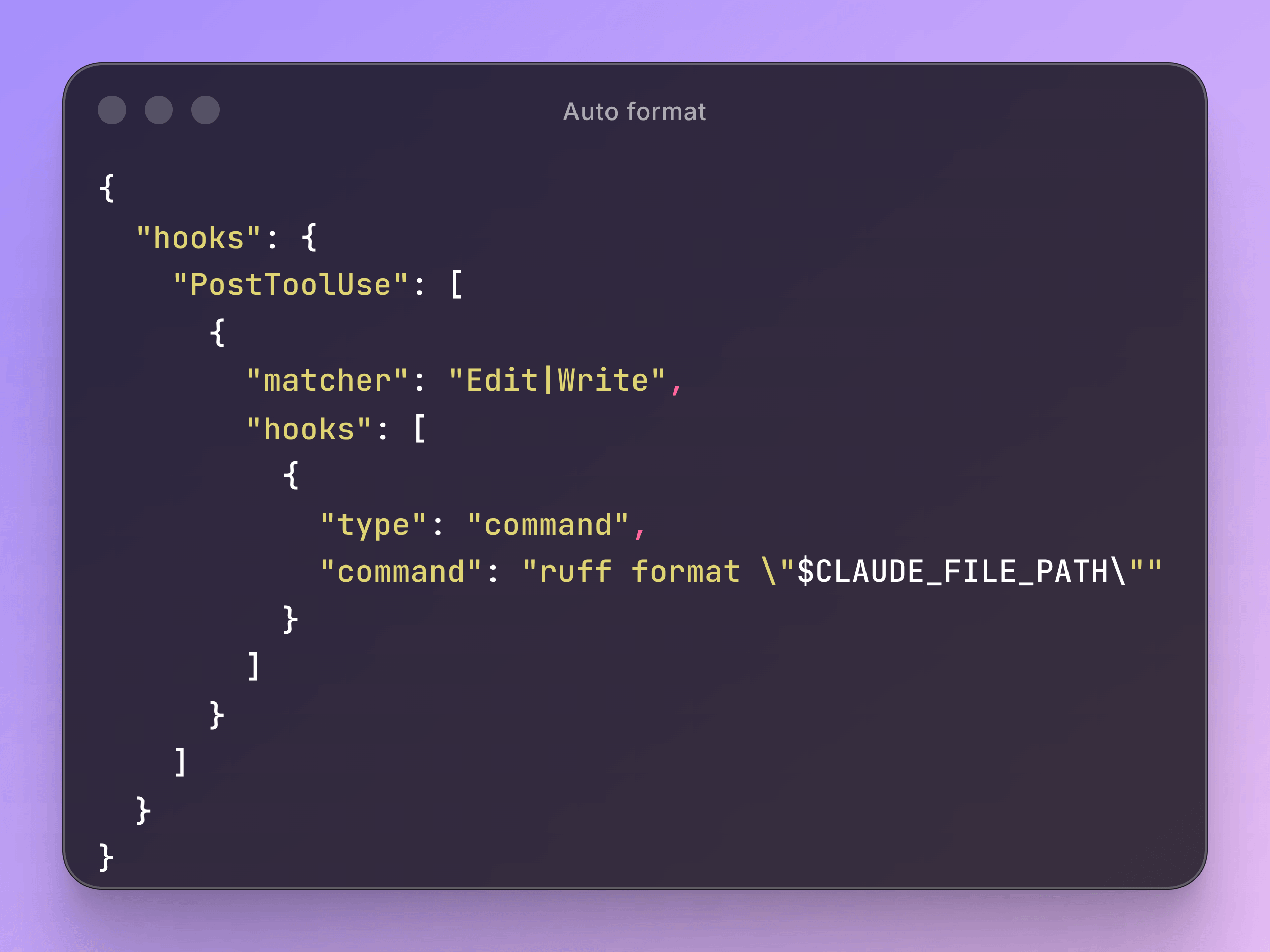 auto format with claude code