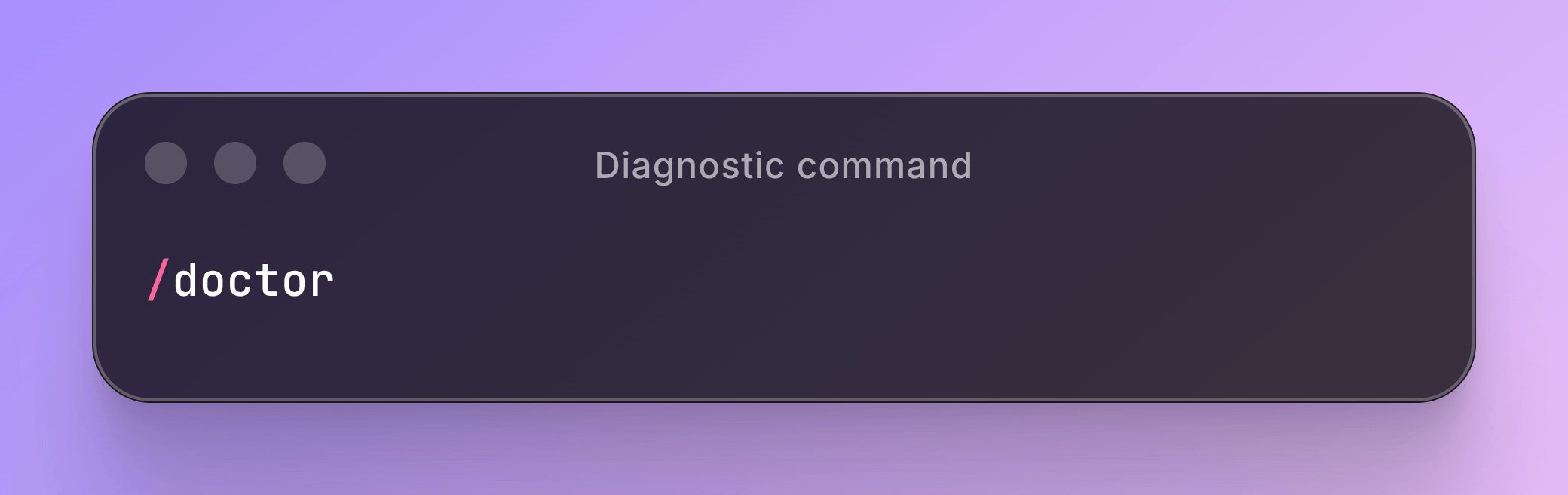 Diagnostic-command