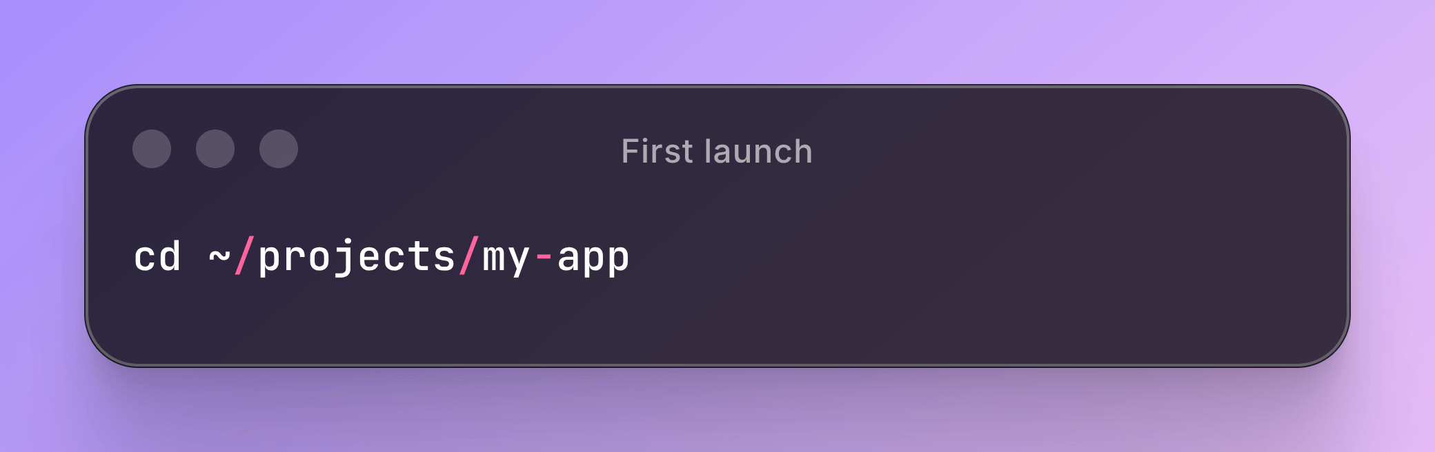 First-launch claude code