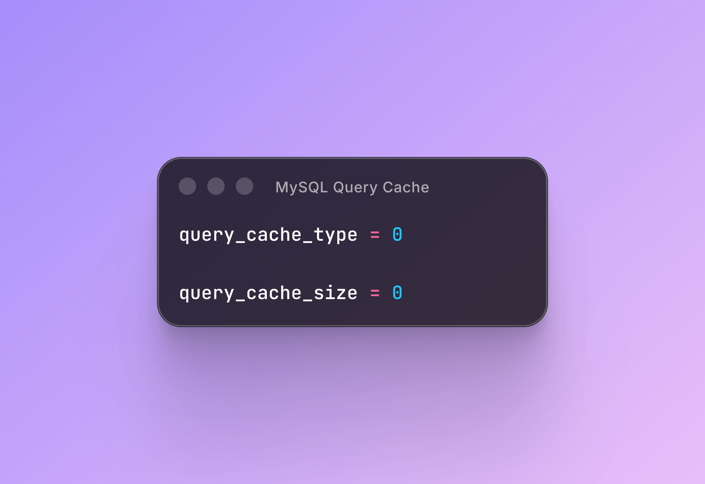 MySQL query cache