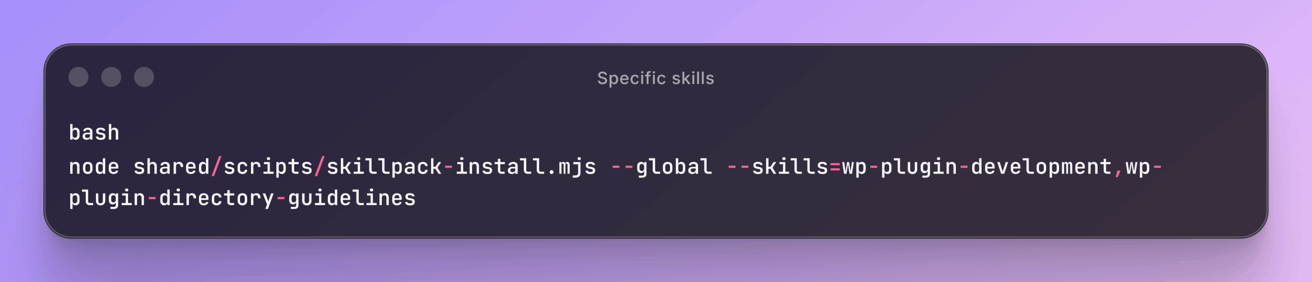 specific skills