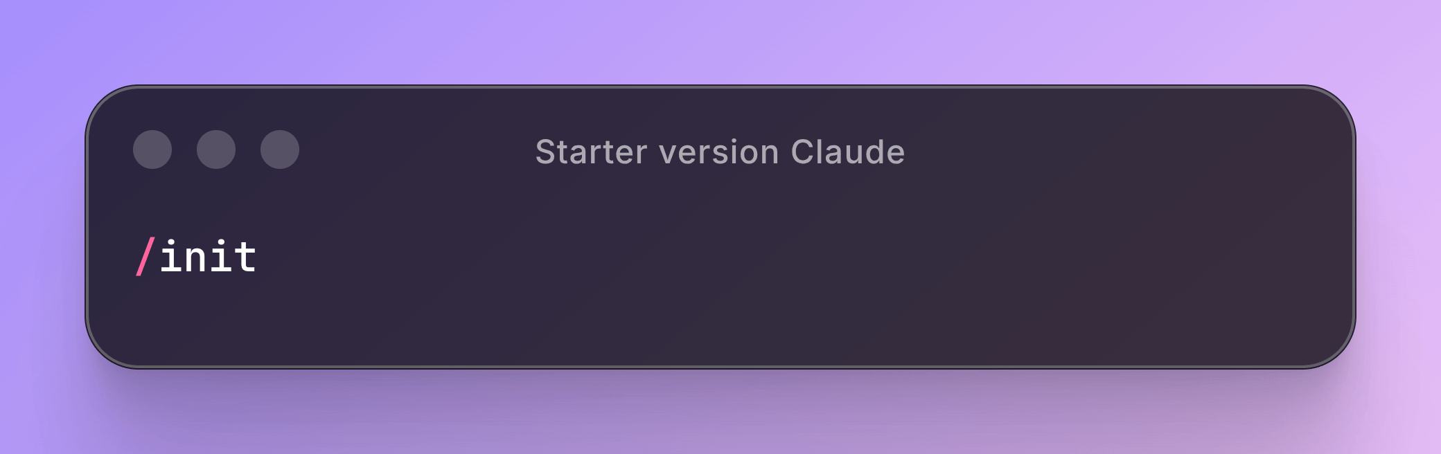 Starter version Claude