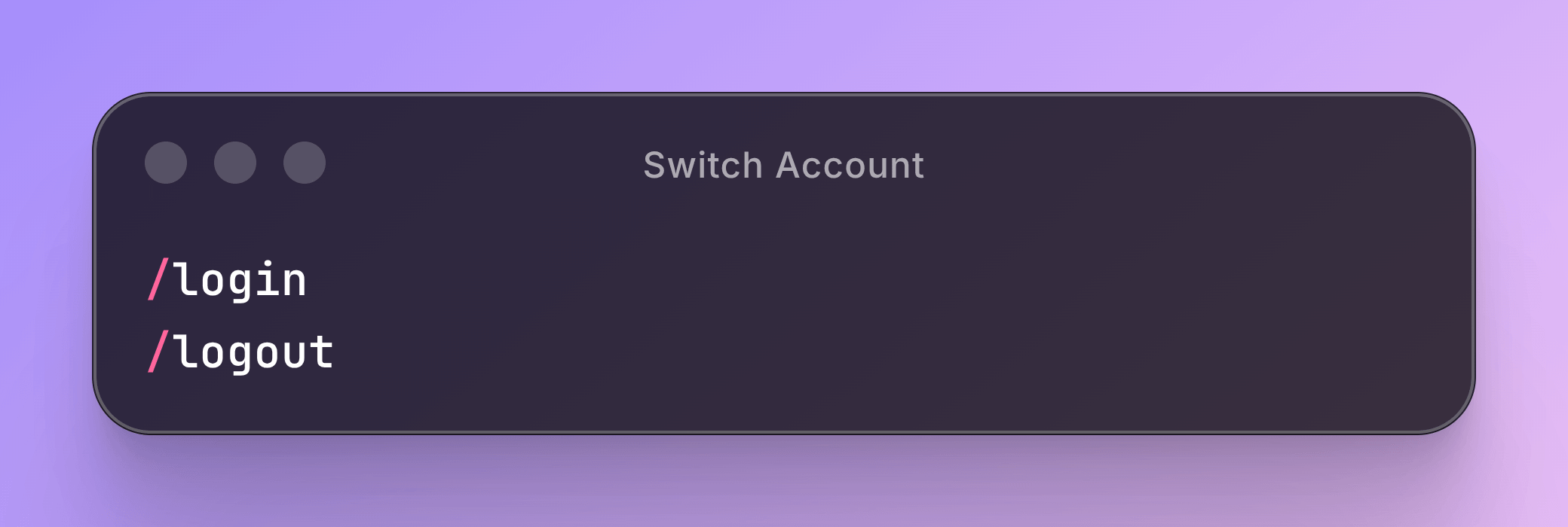 Switch-Account