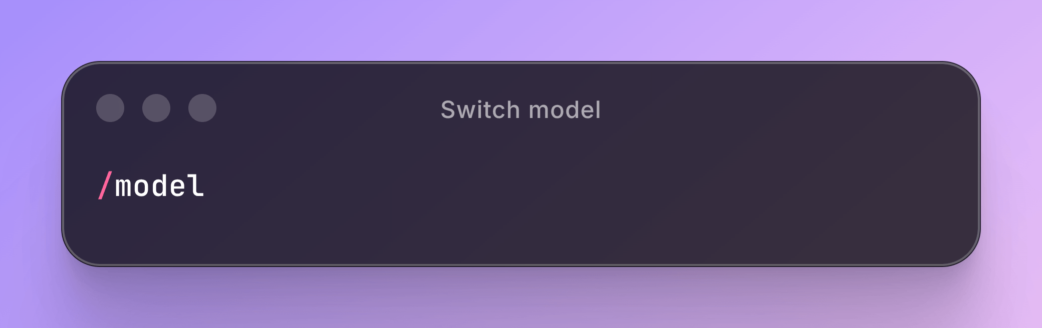 switch claude model