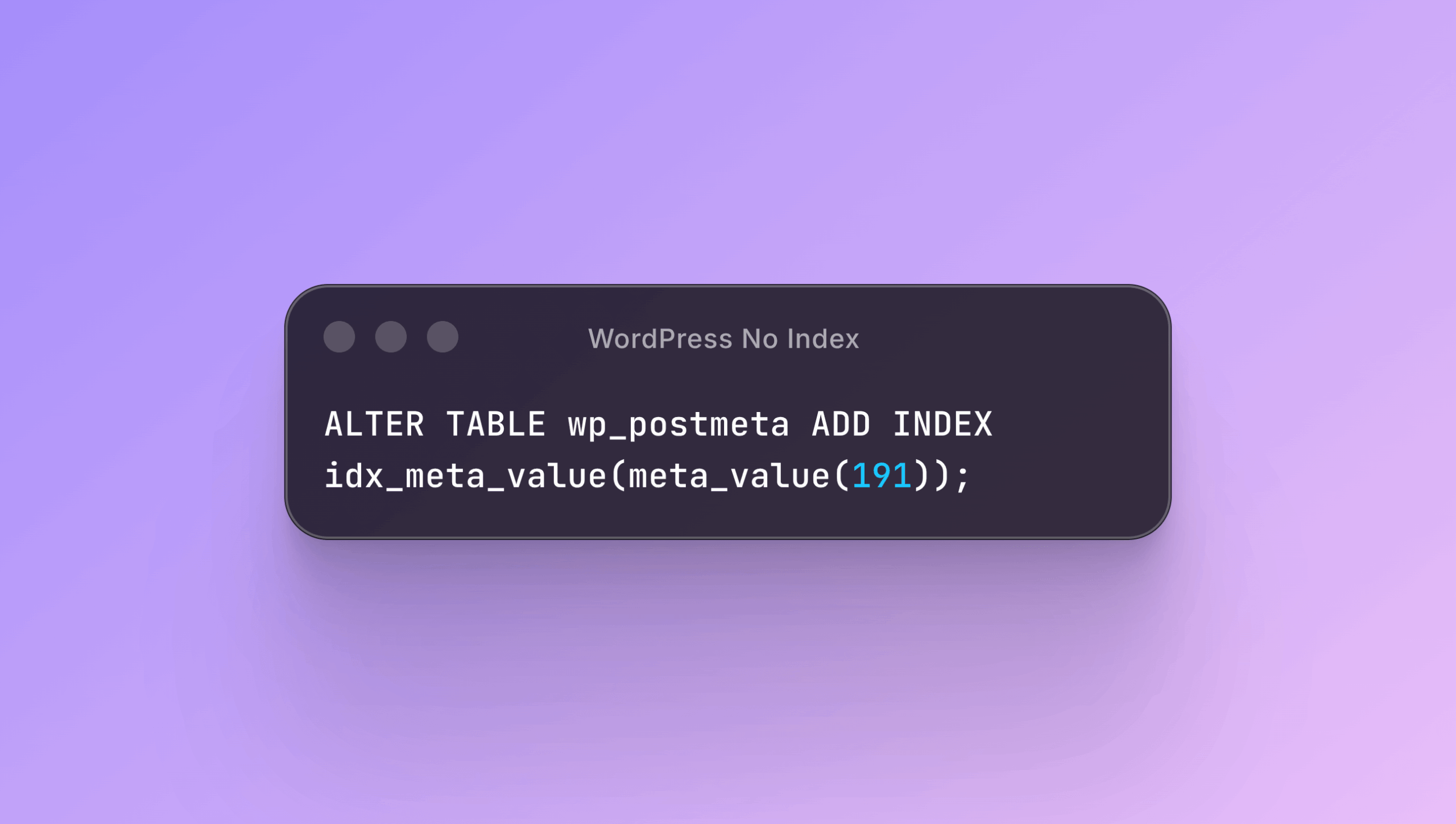 wordpress no index