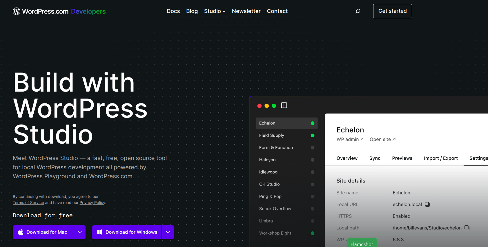 WordPress studio