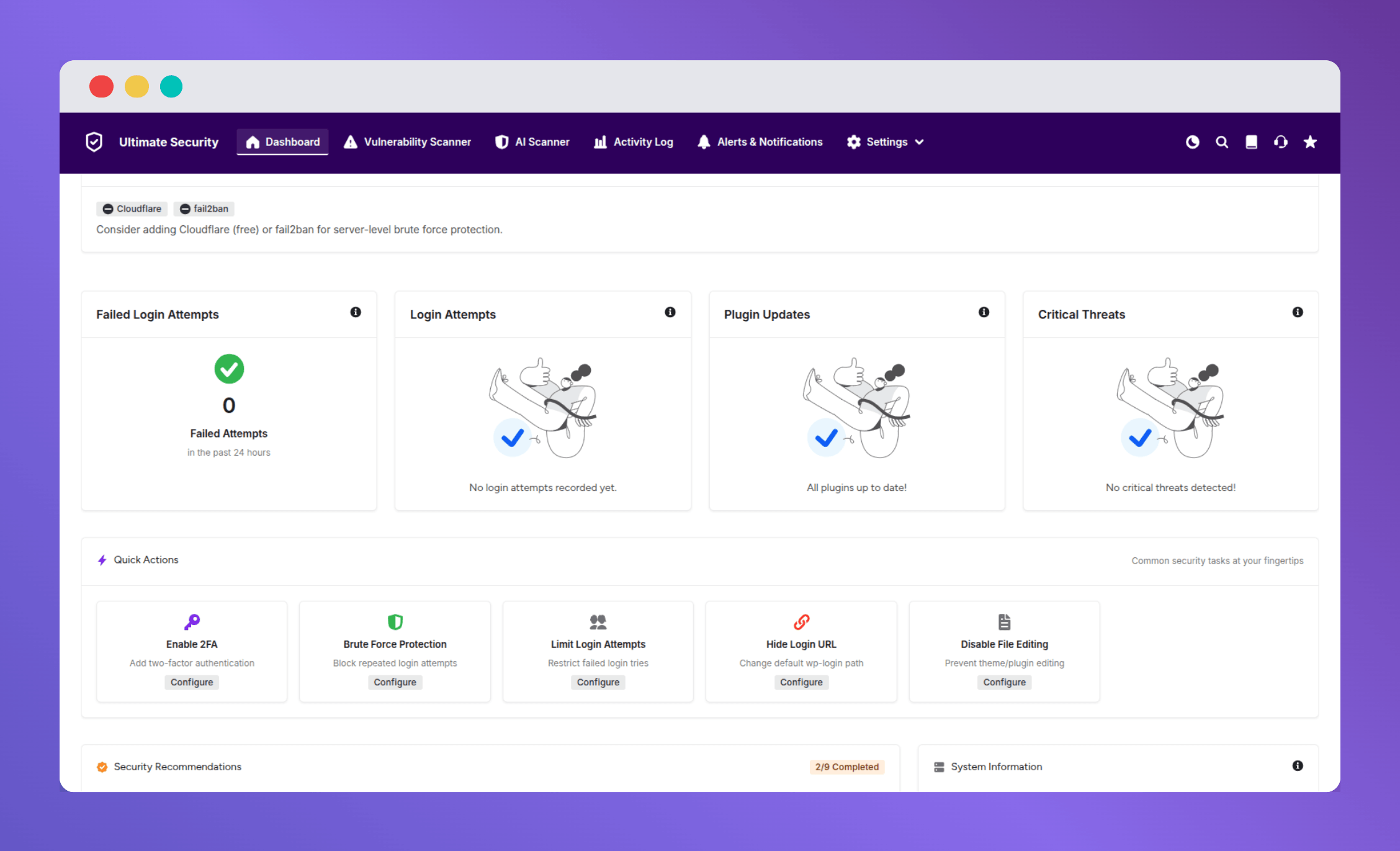 dashboard activity log overview