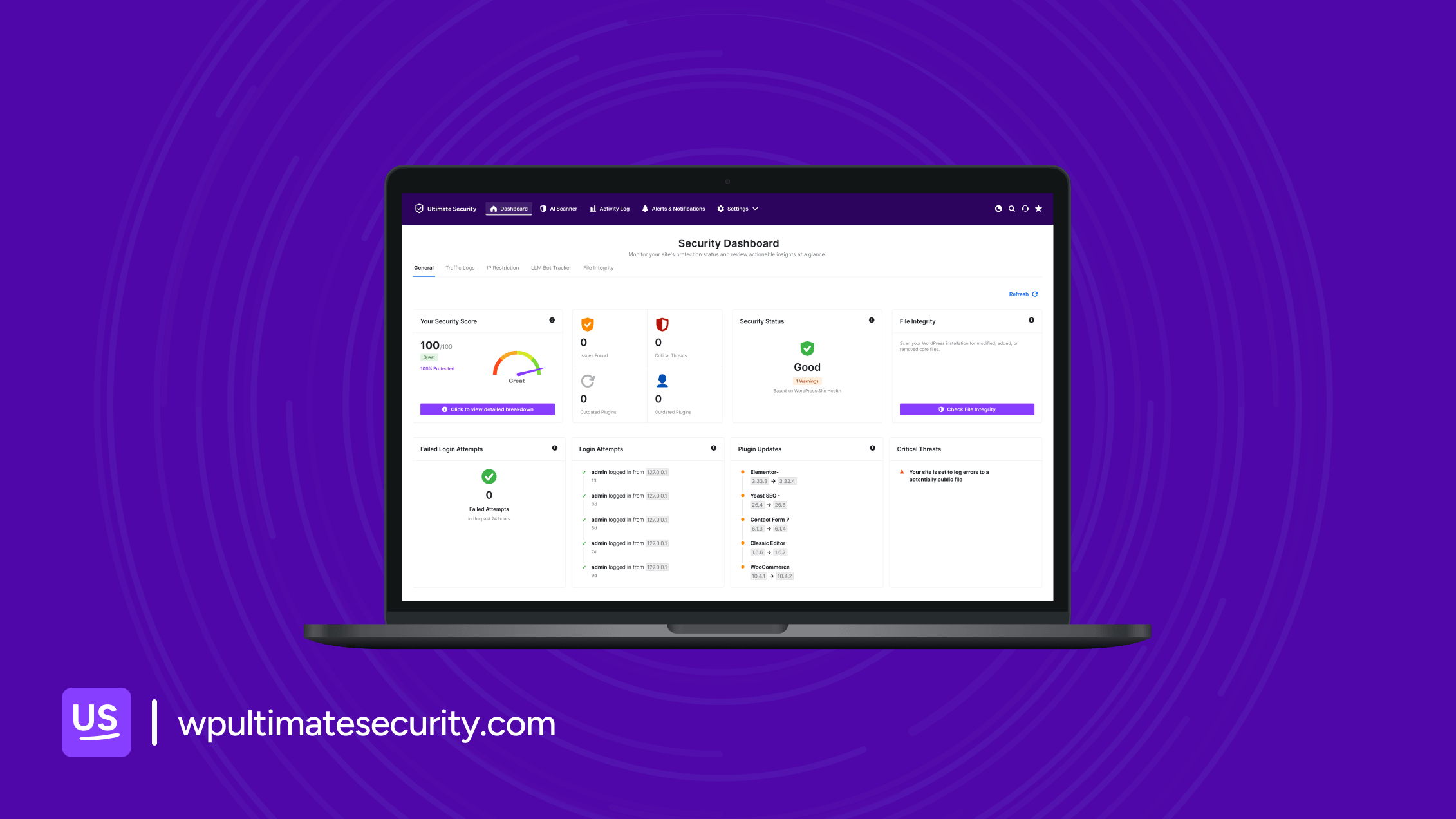 best wordpress security dashboard blog banner Ultimate Security.png