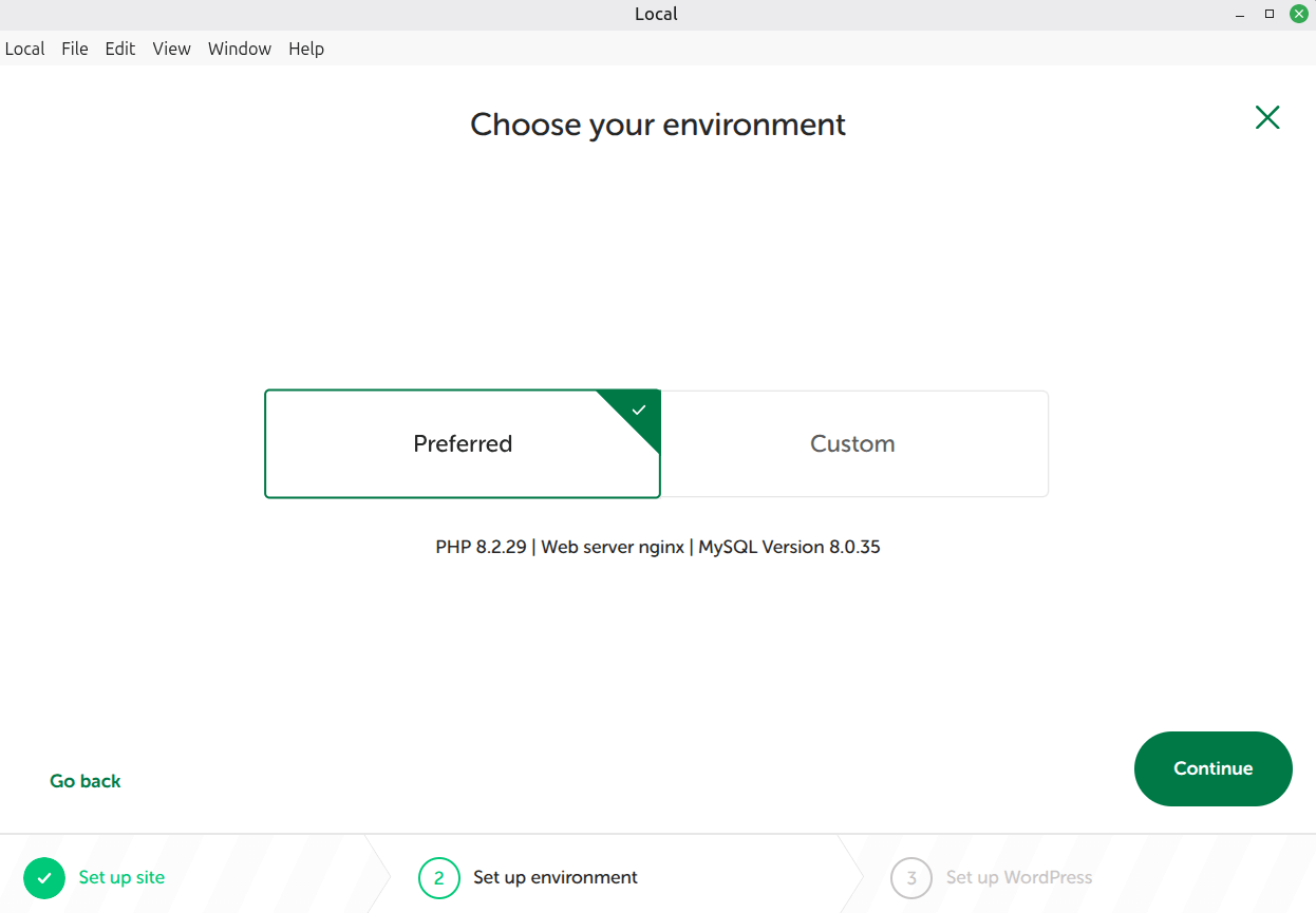 finalize install process by localwp