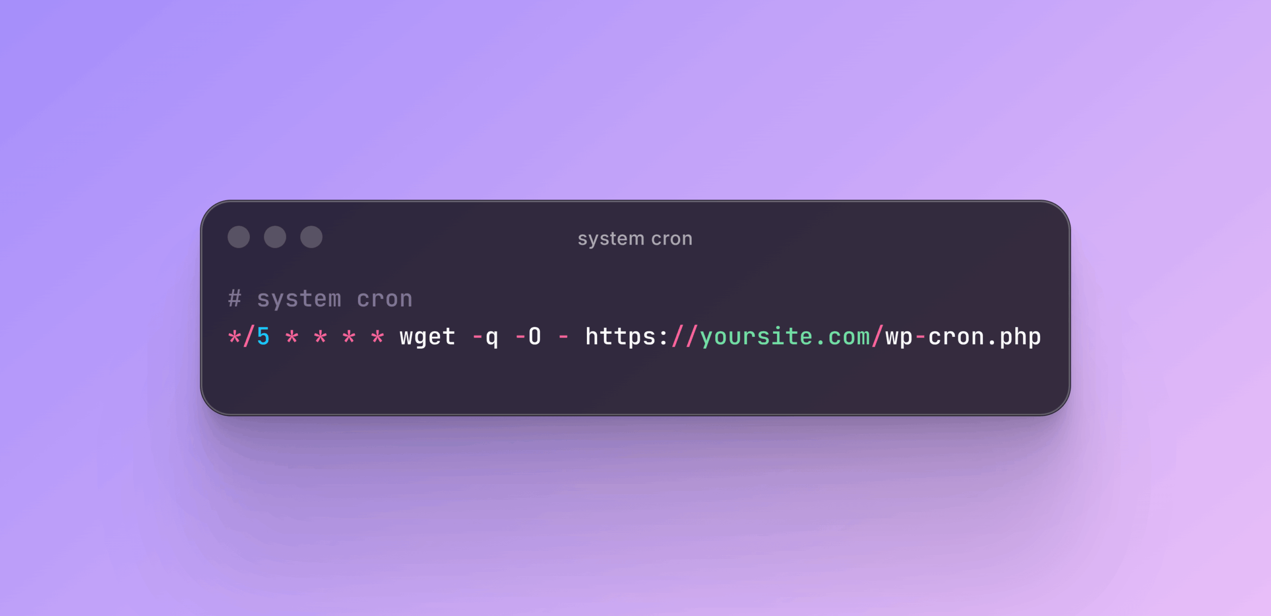 system cron