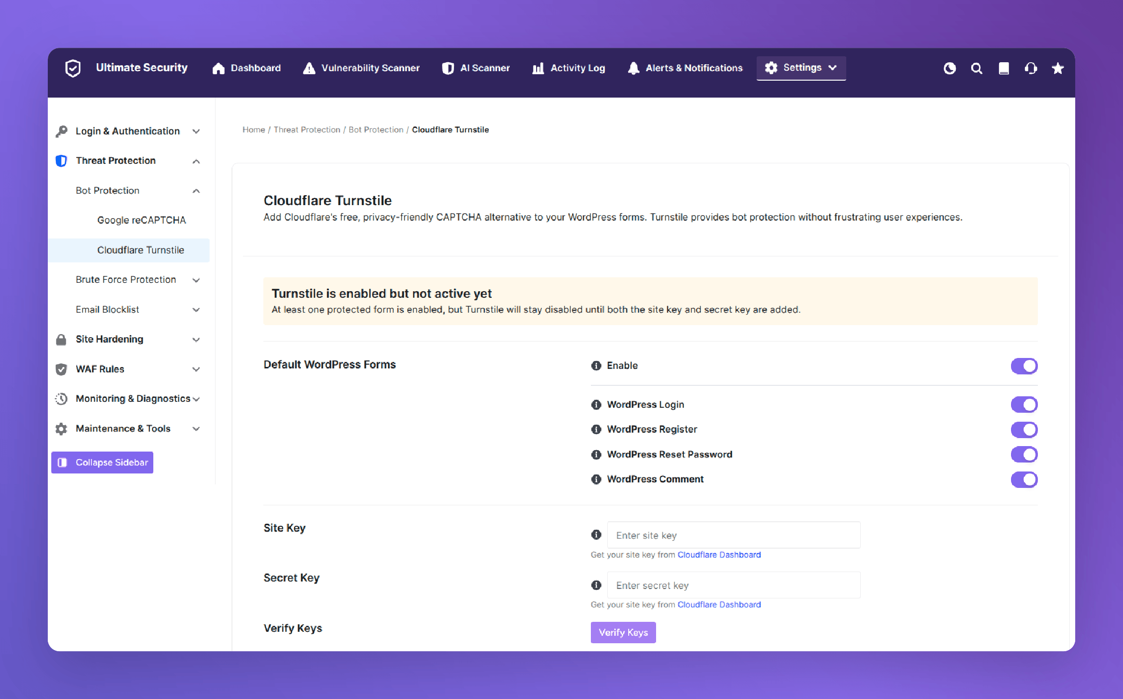 cloudflare turnstile in wpus