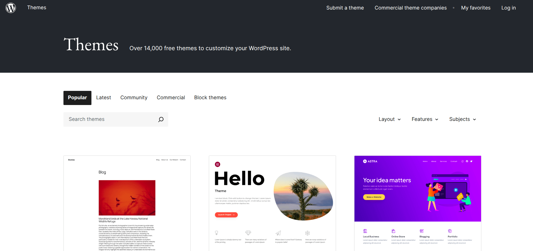 wordpress themes new