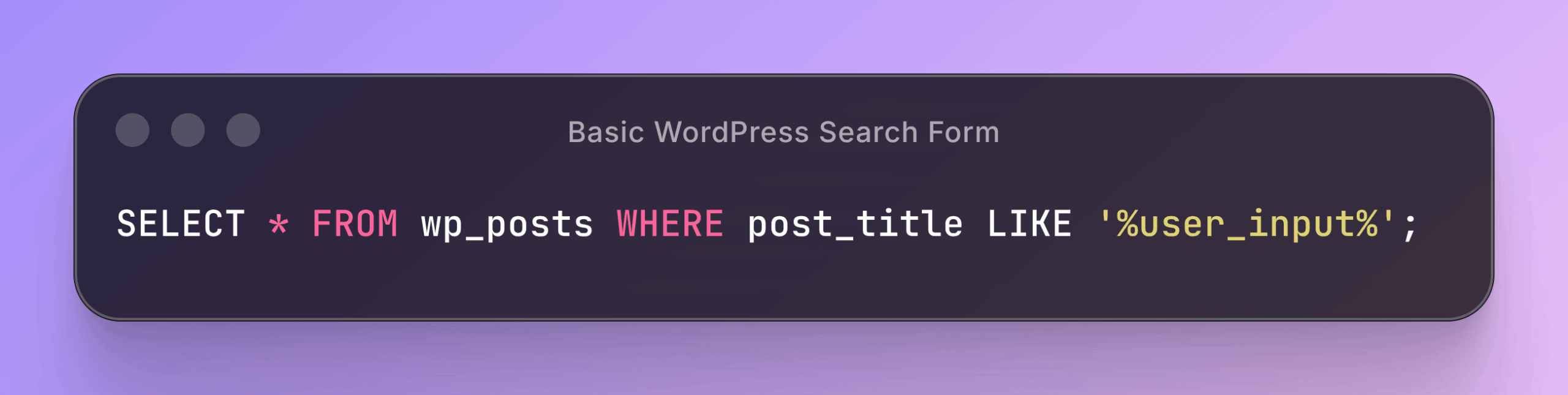 Basic WordPress Search Form