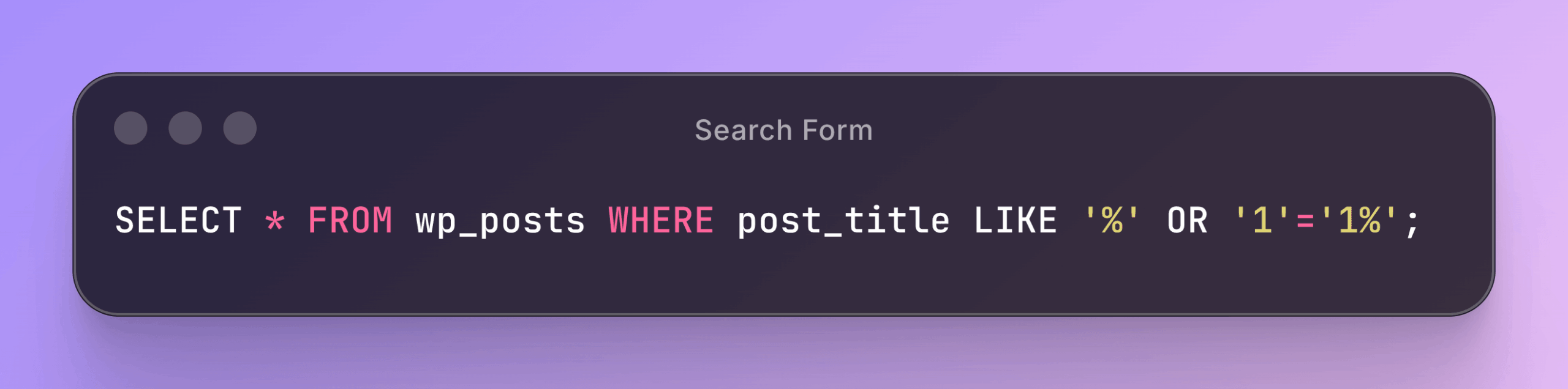 search form query wordpress