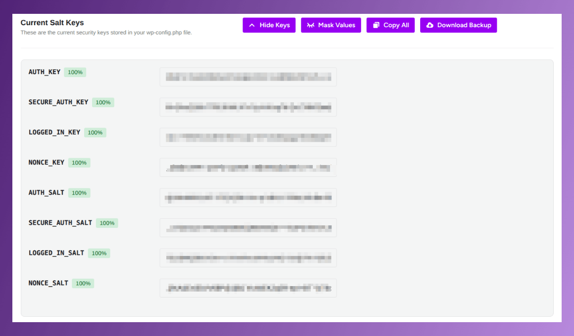 wordpress security keys salt