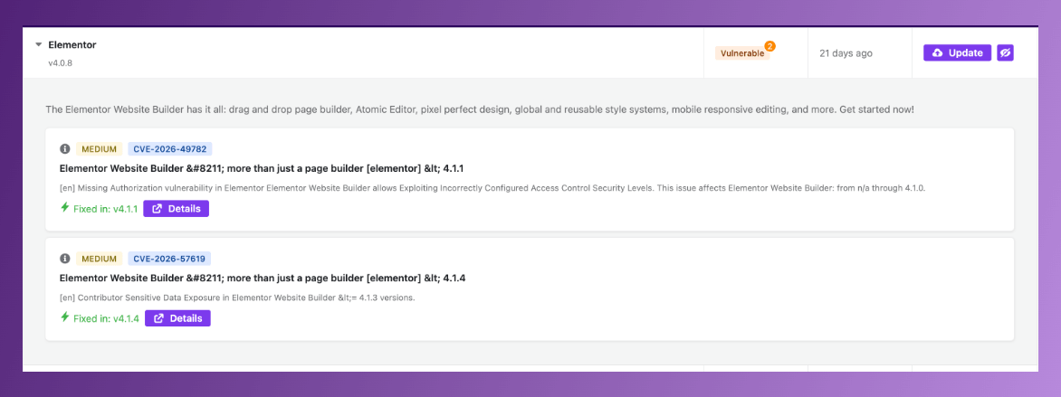 how to fix vulnerability in a plugin or theme