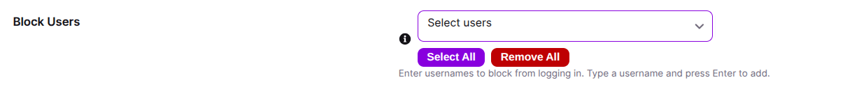 block specific user in the login limit attempts settings