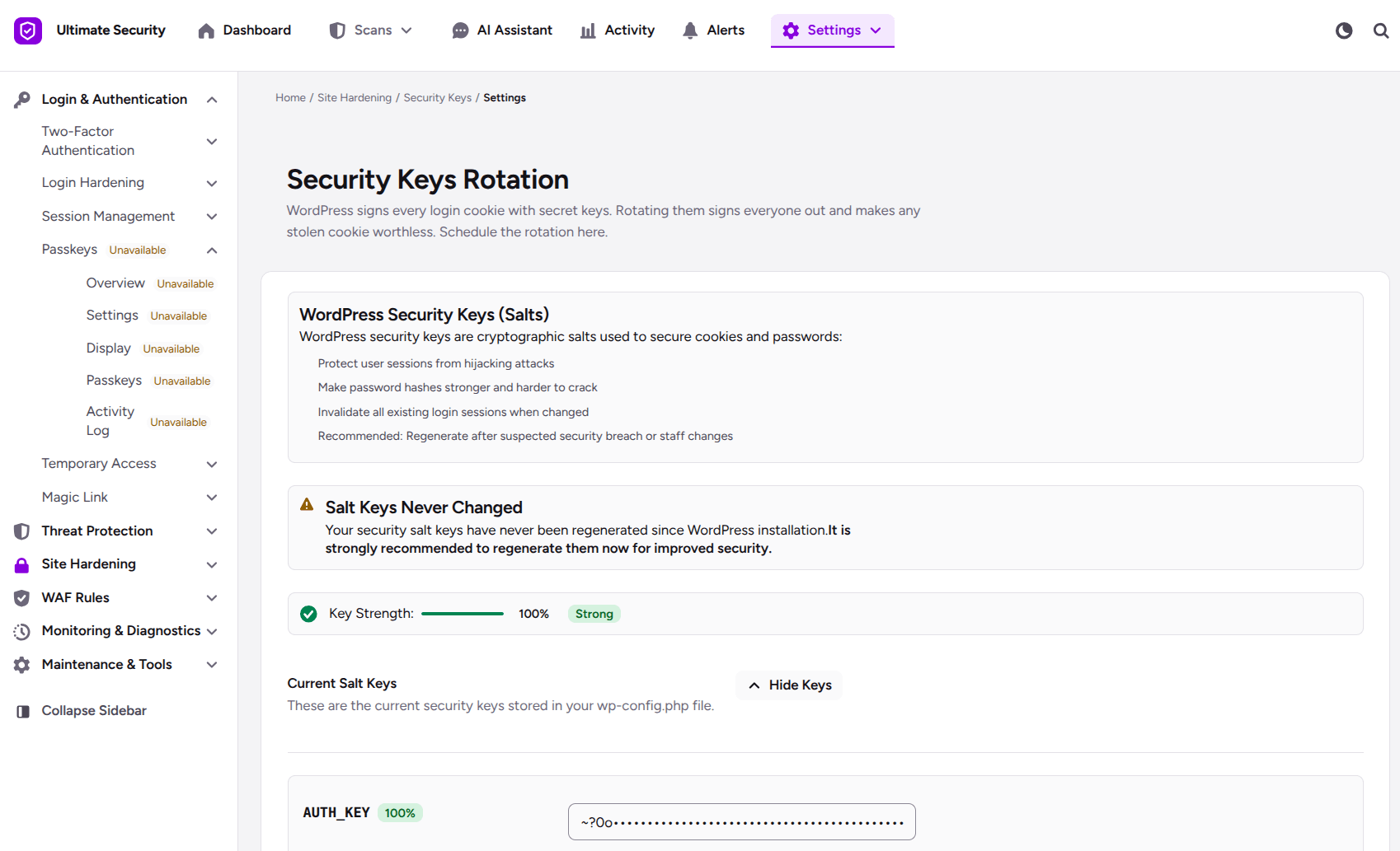 wordpress-security-keys-in-ultimate-security
