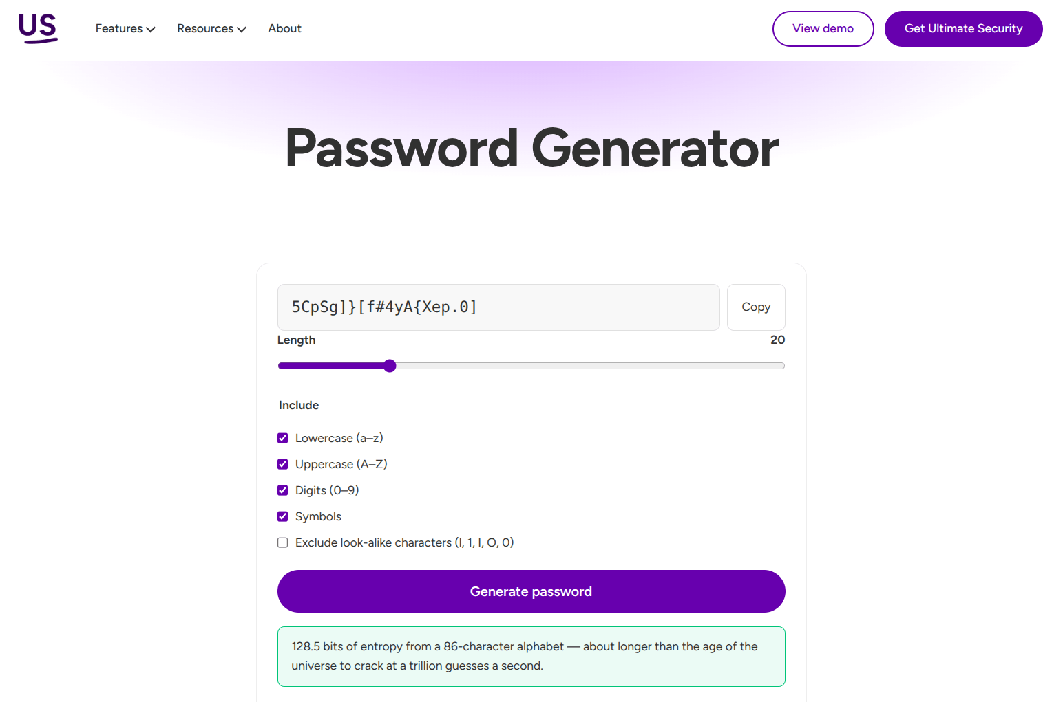 Password-Generator-in-ultimate-security