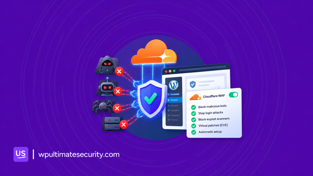 set up cloudflare waf for wordpress blog banner