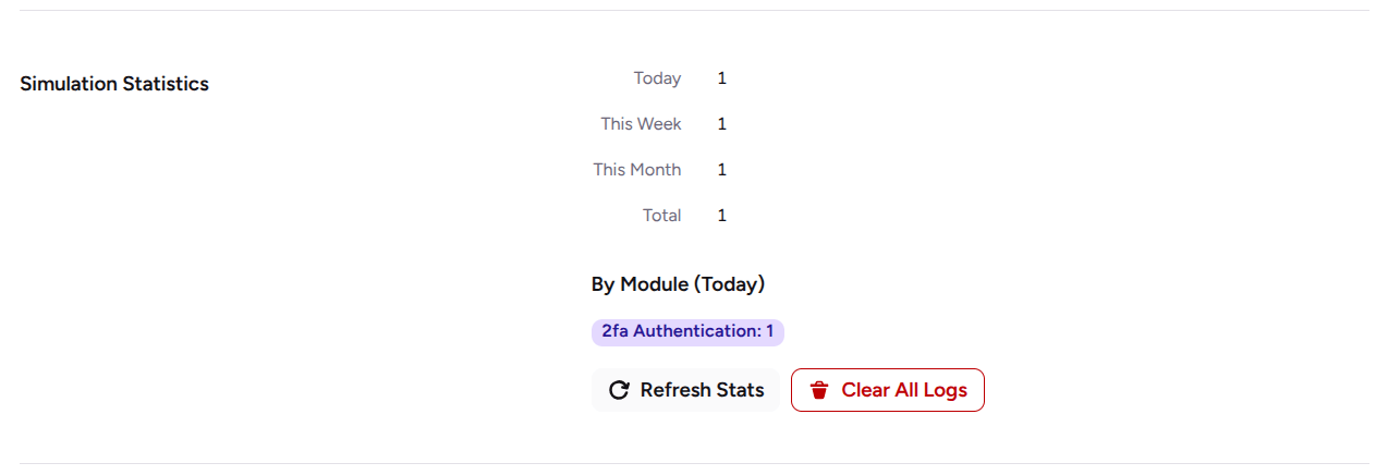 wordpress ultimate security test mode simulation statistics